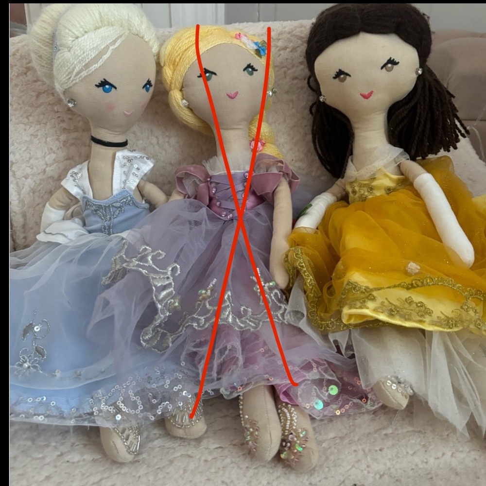 Pottery Barn Kids Designer princess Dolls BELLE and CINDERELLA